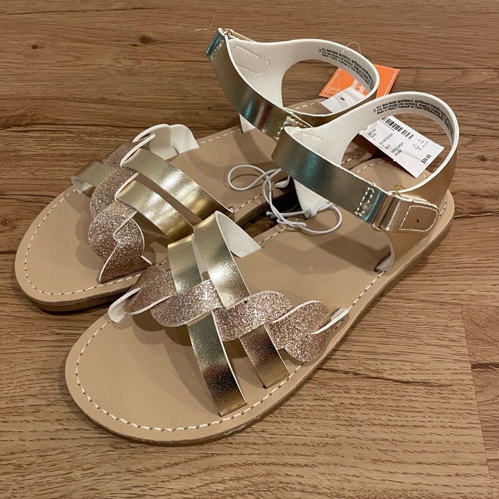 NWT Girls Gold Sandals